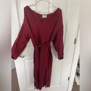 Universal Thread Maroon Long Sleeve Dress